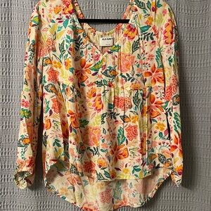 Old Navy Floral Blouse - Pink, Orange, Green